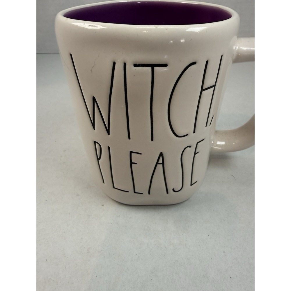Rae Dunn Ceramic Witch Please Purple Interior Mug Halloween Decor NWT - Picture 3 of 4